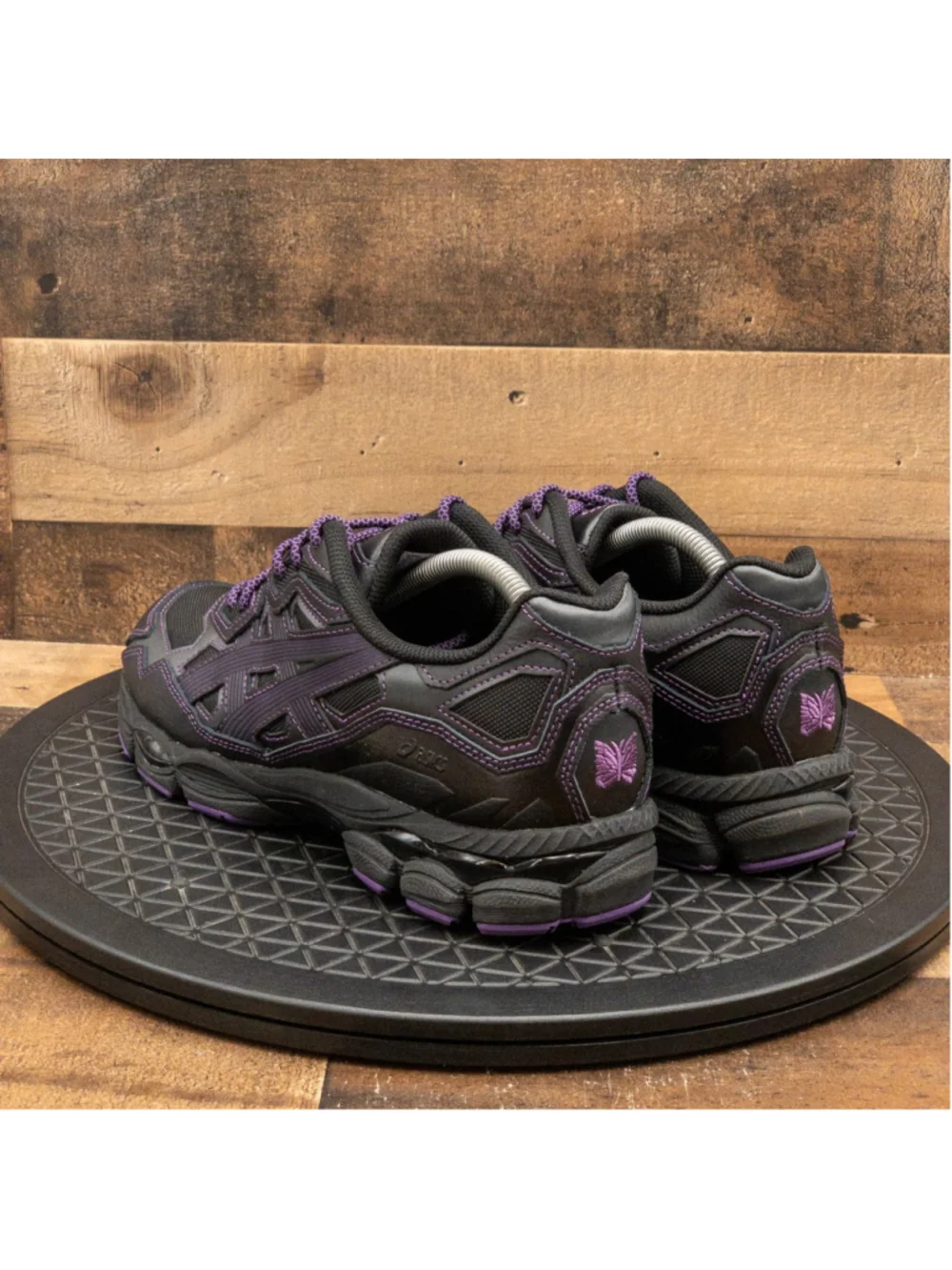 ASICS X NEEDLES GEL NYC BLACK PURPLE 1201B008-001 MENS RUNNING SHOES SIZE 9